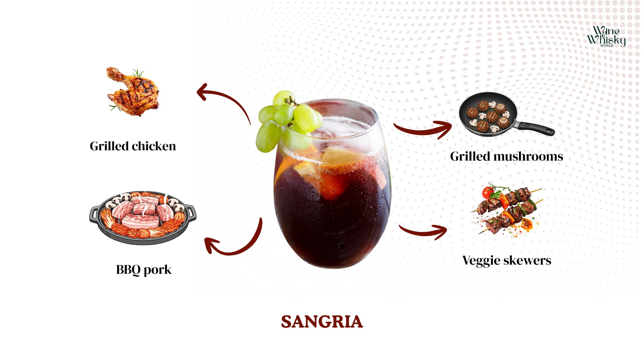 Sangria red and white cocktail